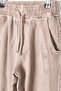 Beige Boy's Linen Trousers with Elastic Waist and Legs 20412 - 2