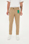 New Season Men's Cream Color Quality Flexible Ankle Length Fabric Trousers - 5