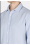 Regular Fit Shirt Neck Striped Men's Blue Long Sleeve Shirt - 4