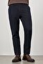 Men's Dark Navy Blue Cotton Comfort Fit Chino Trousers with Side Pockets 1003245155 - 4