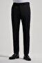 Men's Black Flexible Slim Fit Trousers with Side Pockets 1003250106
