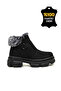 Women's Genuine Nubuck Leather Short Boots with Fur Inside