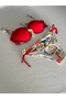 Women's Red Stone Embroidered Lined Bikini Suit Hzl25S-Lc208 - 4