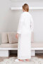 Maternity nightgown and robe set with shawl collar viscose 2-piece maternity set / slippers and crown gifted - 3