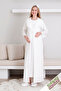 Maternity nightgown and robe set with shawl collar viscose 2-piece maternity set / slippers and crown gifted