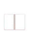9X14 cm Hard Cover Spiral Straight-Line Unlined 4-Pocket Notepad Set - Ribbon - 5