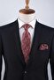 Classic Tie with Orange Flower Pattern Handkerchief Kk13157 - 3