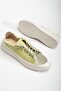 Neva Stone Flat Sole Women's Yellow Denim Sneakers - 3