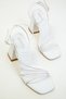 White Patent Leather Women's Classic Heeled Shoes 20282 - 2