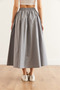 Women's Gray Elastic Waist Parachute Bell Skirt Etk- 19000280 - 6