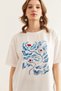 Women's White Water Color Detailed Comfortable Fit T-Shirt Tsh- 19000839 - 4