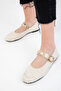 19983 Model Cream Women's Ballerinas