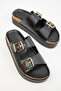 Women's Black Slippers 20327 - 4