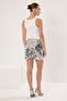 Silver Sequin Glitter Sequin Knitted Mini Stylish Skirt Tprss25Et00008 - 7