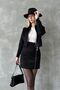Suede Crop Coat - Black | |   F1551 - 3
