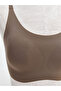 Brown Non-wired Half Padded Plain Sports Bra - 3