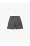 Washed Mini Shorts with Pocket Detail and Elastic Waist - 3