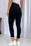 Skinny Leg Full Lycra High Waist Women's Trousers - Black - 3