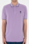 Men's Regular Fit Polo Neck Lilac Basic T-Shirt 50284639-Vr034 - 6
