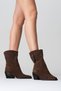 Alkadra Women's Genuine Leather Brown Suede Western Boots - 2