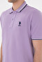 Men's Regular Fit Polo Neck Lilac Basic T-Shirt 50284639-Vr034 - 7