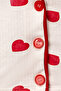 Red Big Heart Patterned Organic Cotton 2-Piece Baby Girl Pajama Set - 2