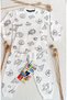 Girl's Boy's Paintable Pjamas Suit 6 Colors Washable Paintings with Gift - 3