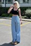 Blue Wide-Leg Muslin Women’s Trousers MG1980 - 8