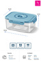 Vacuum Fresh Product Storage Container Suitable for Seoul Food Contact 900 ml - 19 X 13 X 8 cm - 3
