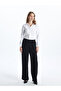 White Long Sleeve Poplin Women's Shirt - 2