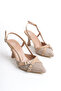 Women's Special Straw Design Cross Helmet Ankle Strap Stiletto Shoes