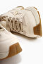 Caisa Beige Textile Detailed Lace-Up Women's Sneakers - 4