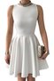 Graduation & prom evening dress - o-neck sleeveless ruffle hem mini dress 165