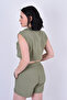 Natural Cotton Muslin Shorts Crop Set - 4