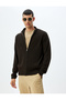 Knitwear Cardigan Stand Collar Zippered Basic - 3