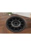 Alya Collection Round Black Rim Look Woven Base Decorative Carpet Alya57
