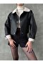 Nubuck Fur Collar Coat - Black | |   F1577 - 4