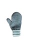 Gray Striped Baby Winter Gloves - 2