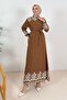 Delar Viscose Dress 1349 - Brown Color - 4