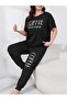 طقم بدلة رياضية نسائية مطبوعة تي شيرت Jogger Sweatpants - طقم علوي سفلي