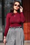 Burgundy Basic Blouse Badi - 3