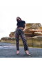 Sequin Tulle Wholesale Pants - Black Silver |   Topshow - 3
