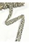 Iron-On Stone Strip / 50 cm / Silver / Crystal Stone