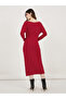 Solid Bodycon Midi Dress with Long Sleeves - 6