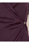 Notch Lapel Wrap Top with Front Button - 3