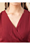 Surplice V Neck Maxi Dress with Buckle Accent - 4