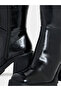 Square Toe Block Heel Knee High Boots - 3