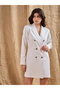 Double Breasted Notch Lapel Blazer Mini Dress - 7
