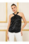 Twisted Halter Neck Sleeveless Regular Fit Blouse