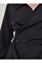 Solid Long Sleeve Wrap Top with Button Detail - 3